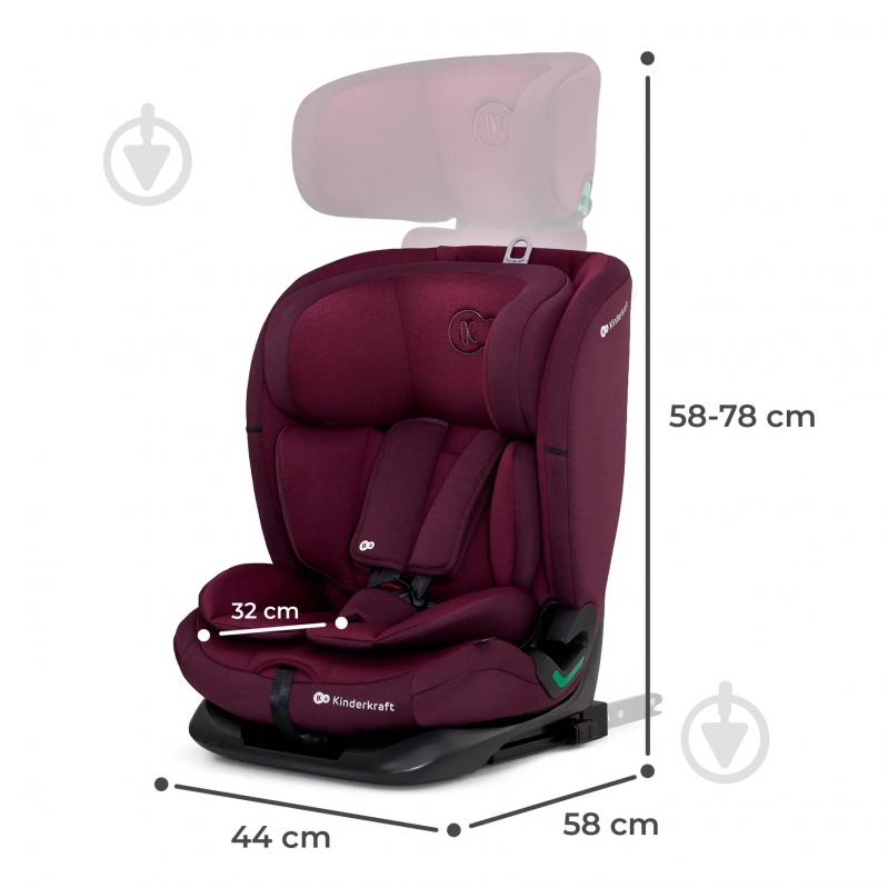 Автокрісло Kinderkraft Oneto3 i-Size Cherry Pearl вишневий KCONE300RED0000 - фото 14