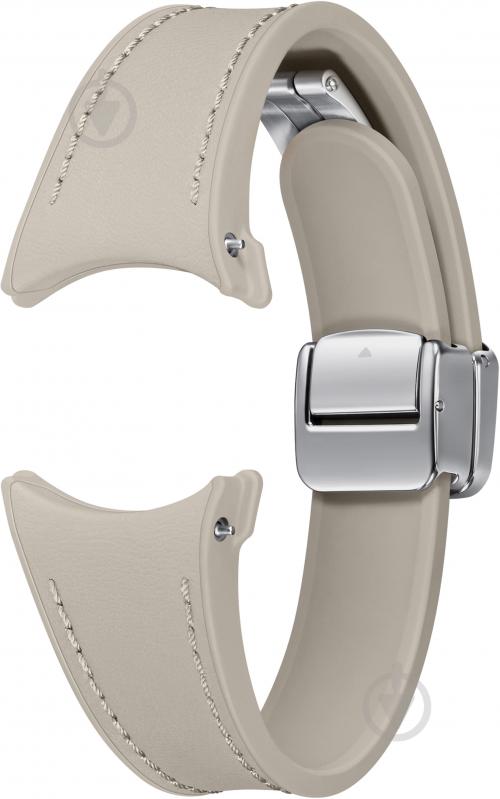 Сменный ремешок Samsung D-Buckle Hybrid Leather Band (Slim, S/M) etoupe (ET-SHR93SAEGEU) - фото 3