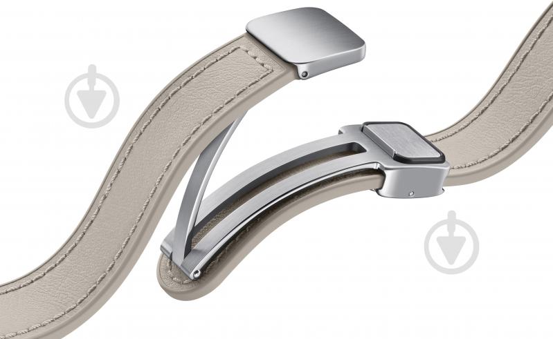 Сменный ремешок Samsung D-Buckle Hybrid Leather Band (Slim, S/M) etoupe (ET-SHR93SAEGEU) - фото 4