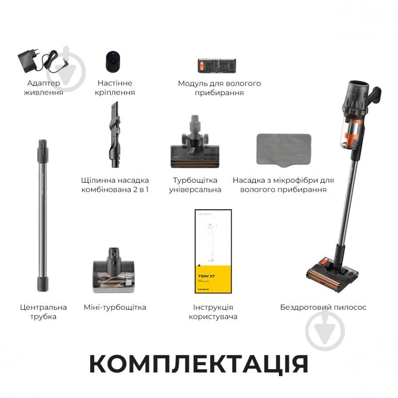 Пылесос аккумуляторный Deerma T30W XT black - фото 14 Пылесос аккумуляторный Deerma T30W XT black - фото 14