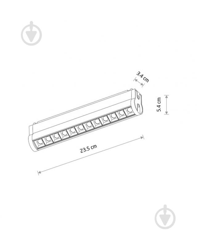 Магнитный трековый светильник Nowodvorski UT-LVM 12 Вт 3000 К черный 11311 - фото 5