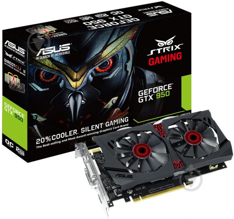 Видеокарта Asus GeForce GTX 950 Strix 2GB GDDR5 128bit (STRIX-GTX950-DC2OC-2GD5-GAMING) - фото 2