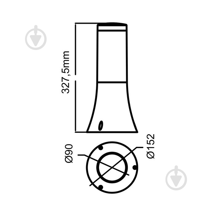 Светильник парковый HOROZ ELECTRIC Орхидея-1 E27 IP44 черный 400-000-121 - фото 3