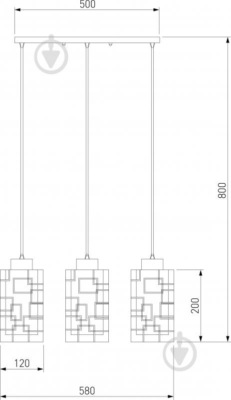 ВІТРИНА! Підвіс Strotskis Stella 50002/3 3x60 Вт E27 хром - фото 5
