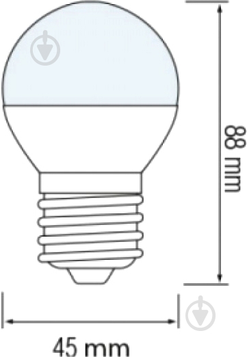 Лампа світлодіодна HOROZ ELECTRIC 10 Вт G45 матова E27 175 В 4200 К 001-005-0010-060 - фото 3