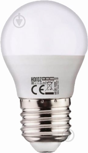 Лампа світлодіодна HOROZ ELECTRIC 10 Вт G45 матова E27 175 В 4200 К 001-005-0010-060 - фото 1