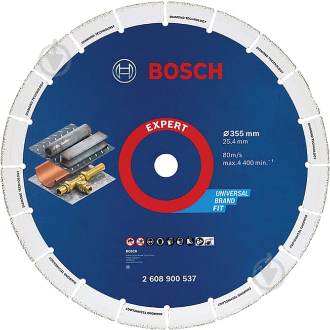 Диск алмазний відрізний Bosch по металу 355x25,4 2608900537 - фото 1