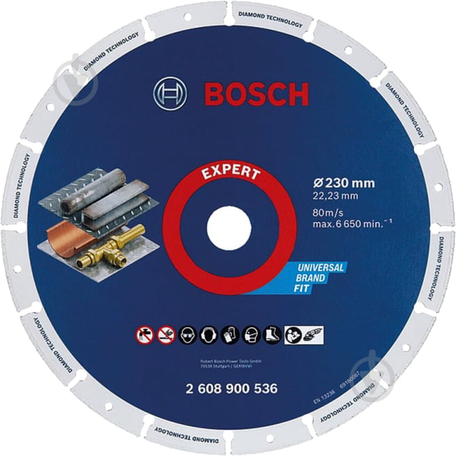 Диск алмазний відрізний Bosch по металу 230x22,23 2608900536 - фото 1