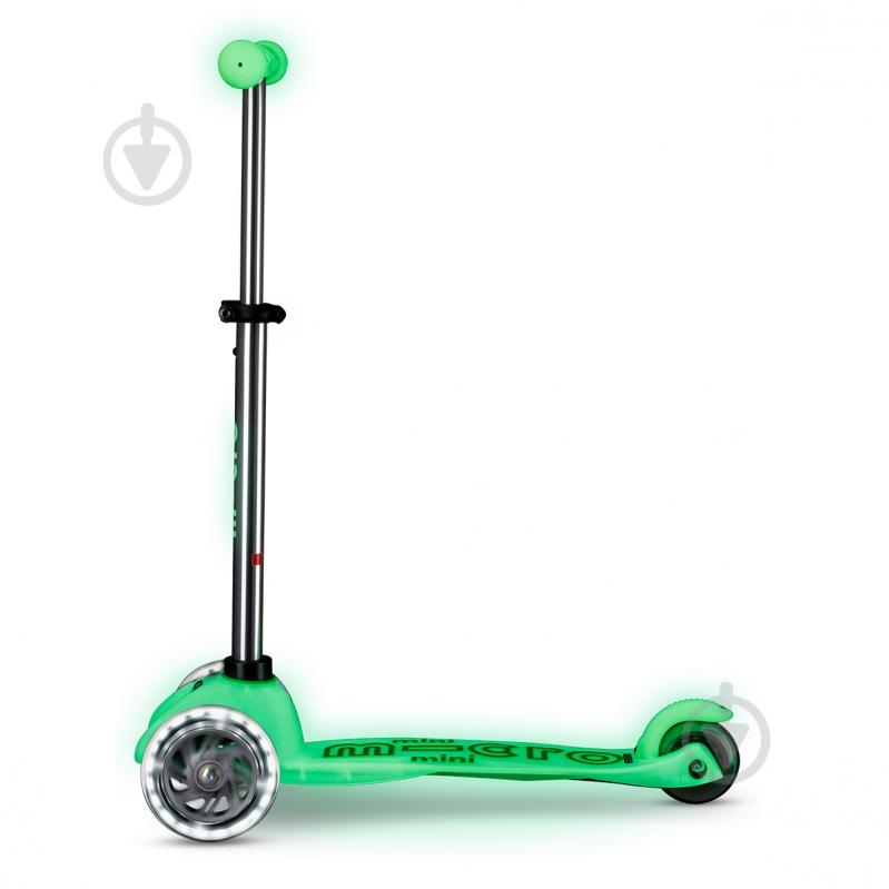 Самокат Micro серии Mini Deluxe Glow LED ледяной лайм MMD216 - фото 2