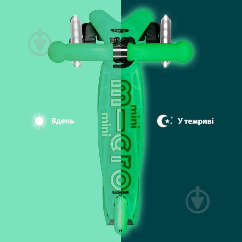 Самокат Micro серии Mini Deluxe Glow LED ледяной лайм MMD216 - фото 6