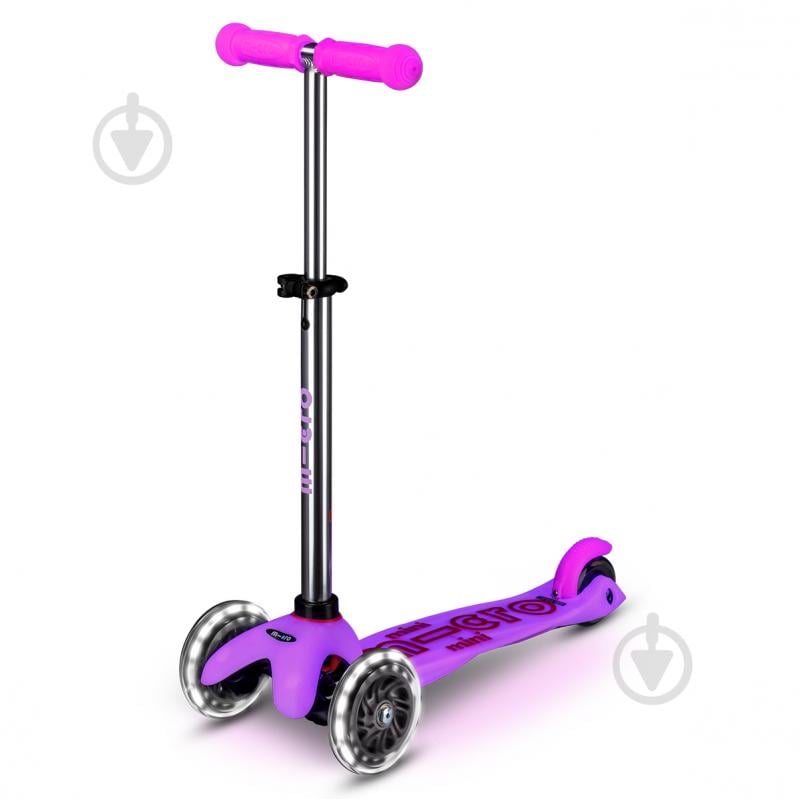 Самокат Micro серии Mini Deluxe Glow LED розовый MMD217 - фото 1