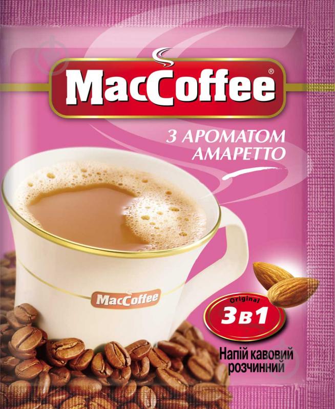 Кавовий напій MacCoffee 3 в 1 Амаретто 18 г (8887290101608) 8887290101608 - фото 1