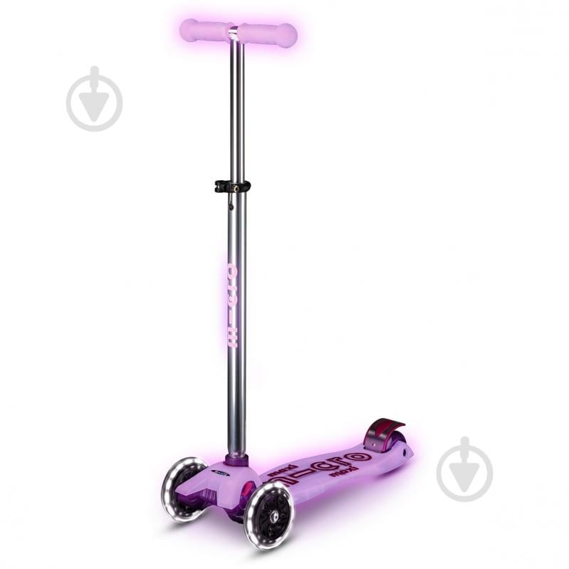 Самокат Micro серії Maxi Deluxe Glow LED рожевий MMD367 - фото 1