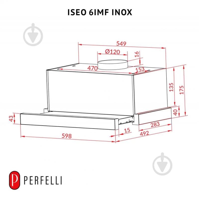 Вытяжка Perfelli Iseo 6imf Inox - фото 13