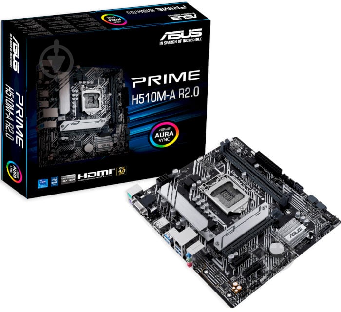 Материнская плата Asus PRIME H510M-A R2.0 (Socket 1200, Intel H470, micro ATX) - фото 2