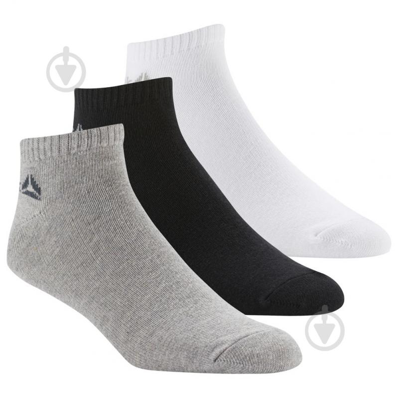 Шкарпетки Reebok ACT CORE INSIDE SOC DU2996 р.43-46 білий/чорний/сірий 3 шт. - фото 1