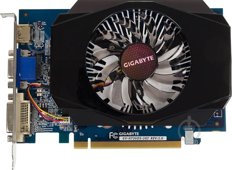 Відеокарта Gigabyte GeForce GT 730 2GB GDDR3 64bit (GV-N730D3-2GI) - фото 1