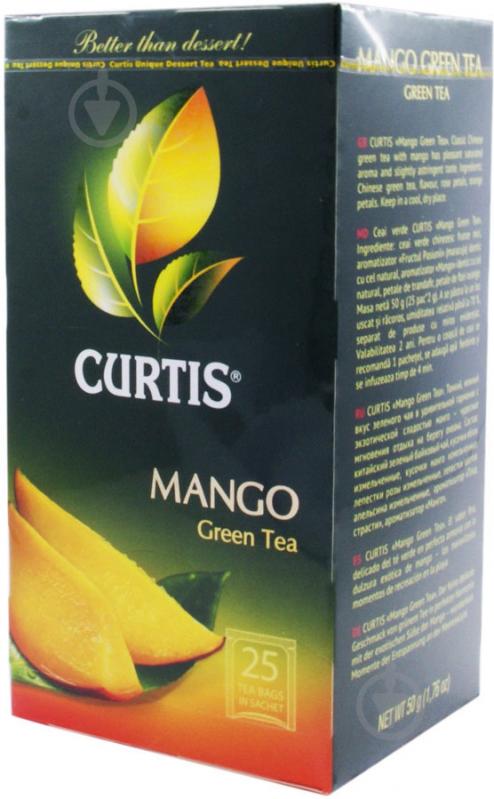 Чай зеленый Curtis Mango Green 25 шт. (4820018734423) - фото 1