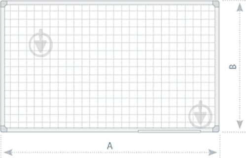 Доска магнитно-маркерная 2х3 в клетку АLU23 60х90 cм TSQ96 - фото 3