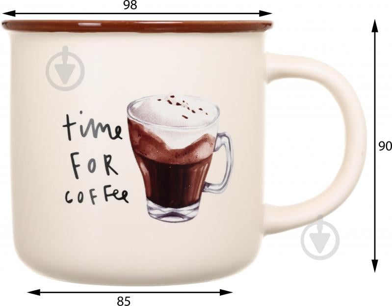 Чашка Fiora Retro Latte 355 мл - фото 2 Чашка Fiora Retro Latte 355 мл - фото 2