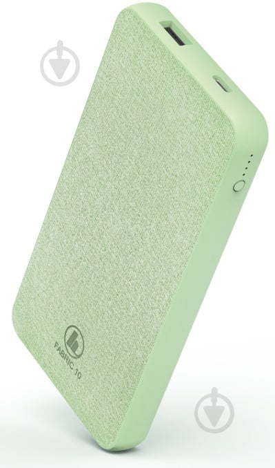 Повербанк Hama Fabric 10 10000 mAh smoke green (00187259) - фото 2