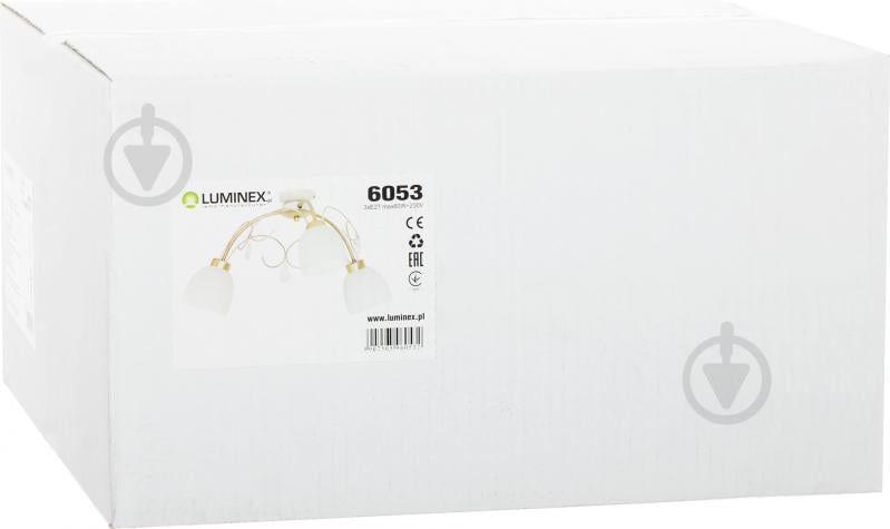 Люстра стельова Luminex Bravo white 3xE27 білий 6053 - фото 3