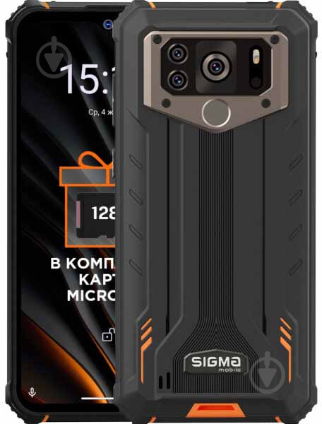 Смартфон Sigma mobile X-treme PQ55 6/64GB black/orange (X-treme PQ55 BL-OR) - фото 1