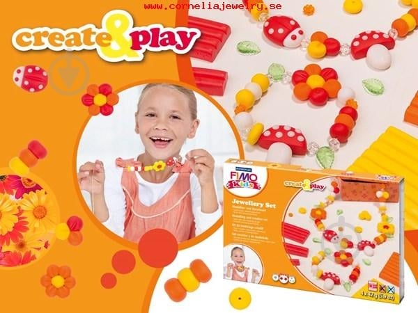 Набор пластики Fimo для создания украшений Цветы 4 цвета 42 г - фото 1