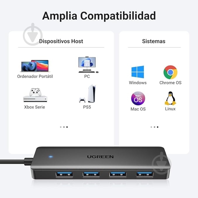 USB-хаб UGREEN 35574 - фото 5