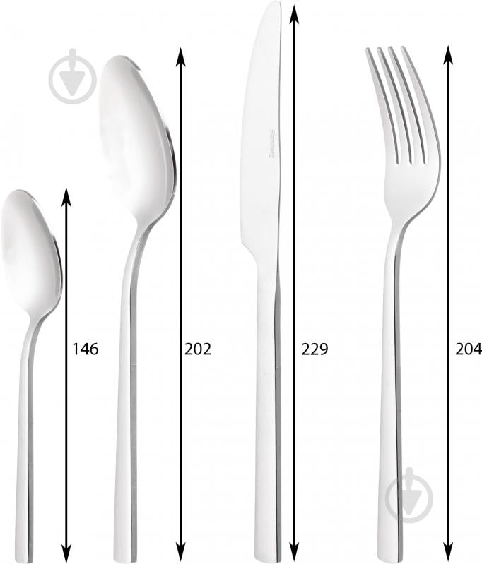 Набор столовых приборов Flamberg Lucent 24 предмети - фото 2