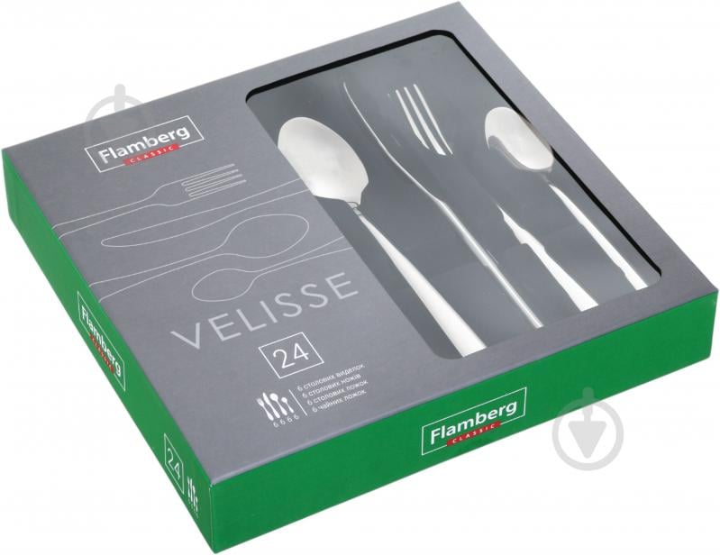 Набор столовых приборов Flamberg Velisse 24 предмета - фото 10