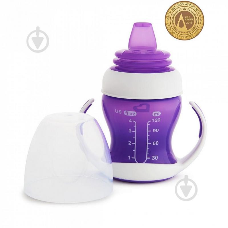 Поїльник-непроливайка Munchkin Gentle Transition 118 мл фіолетовий (17129.04) - фото 6 Поїльник-непроливайка Munchkin Gentle Transition 118 мл фіолетовий (17129.04) - фото 6
