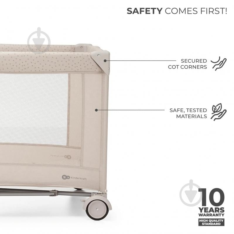 Манеж-ліжко Kinderkraft Joy 2 Beige KLJOY02BEG00000 - фото 2