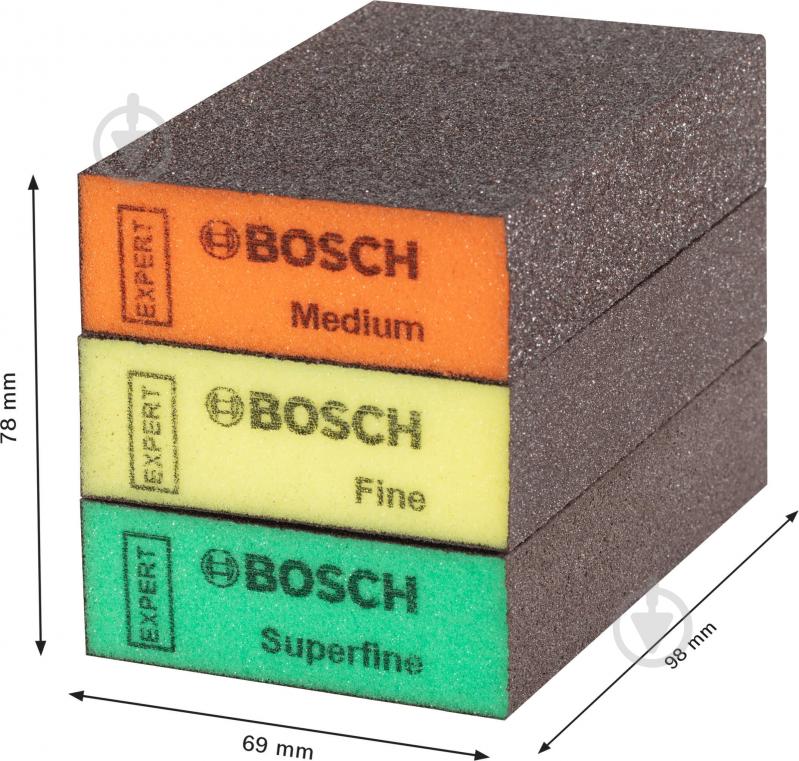 Губка шліфувальна Bosch Ex Std Block M/F/SF 2608901175 - фото 2