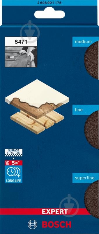 Губка шліфувальна Bosch Ex Std Block M/F/SF 2608901175 - фото 3