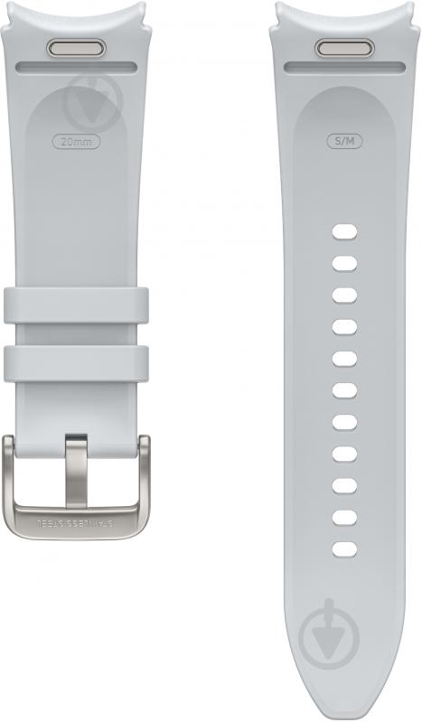 Змінний ремінець Samsung Hybrid Leather Band(S/M) silver (ET-SHR95SSEGEU) - фото 4