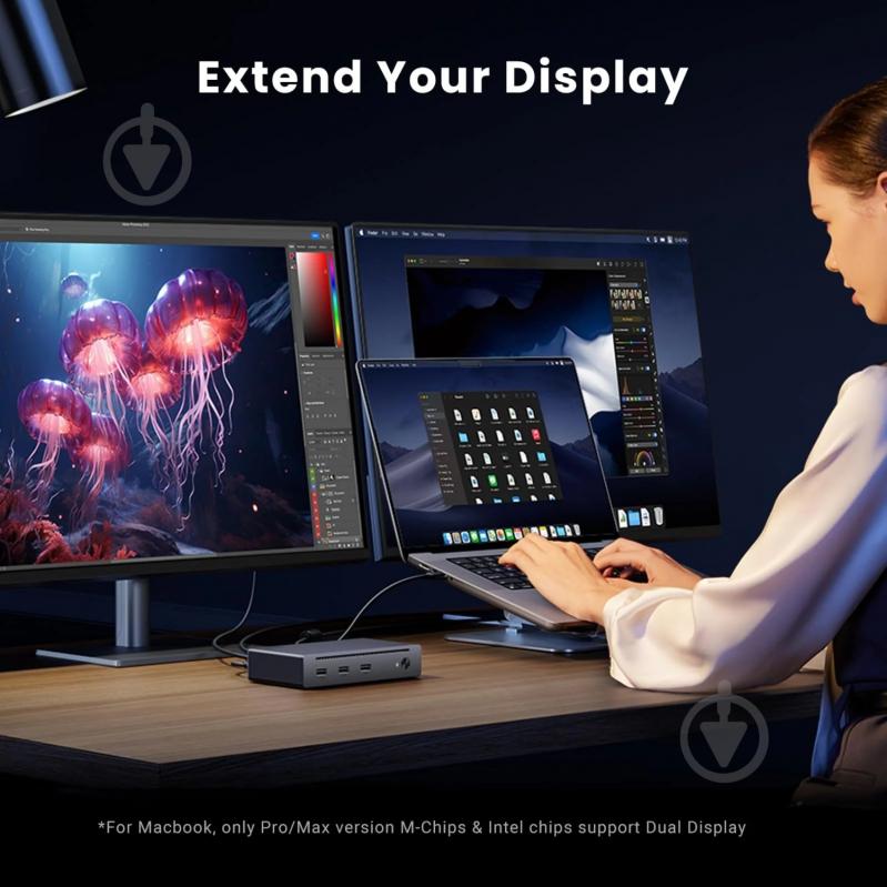 Док-станция UGREEN U708 dark grey (25053EU) - фото 3