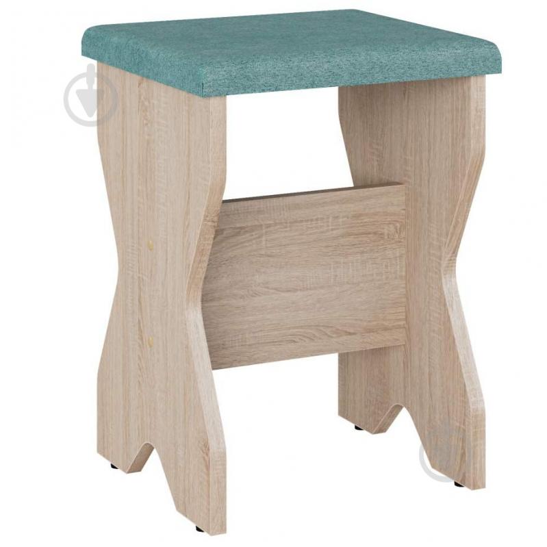 Табурет Компанит Т-1 балатон аква / дуб сонома - фото 1 Табурет Компанит Т-1 балатон аква / дуб сонома - фото 1