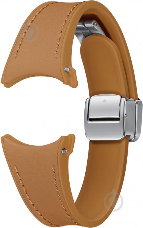 Змінний ремінець Samsung D-Buckle Hybrid Leather Band (Slim, S/M) camel (ET-SHR93SDEGEU) - фото 3