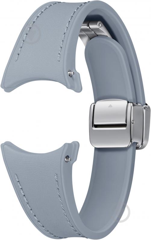 Сменный ремешок Samsung D-Buckle Hybrid Leather Band (Slim, S/M) blue (ET-SHR93SLEGEU) - фото 3