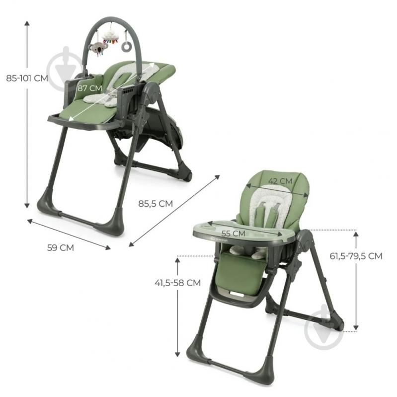 Стільчик для годування Kinderkraft Tummie Green (KHTUMM00GRE0000) - фото 11