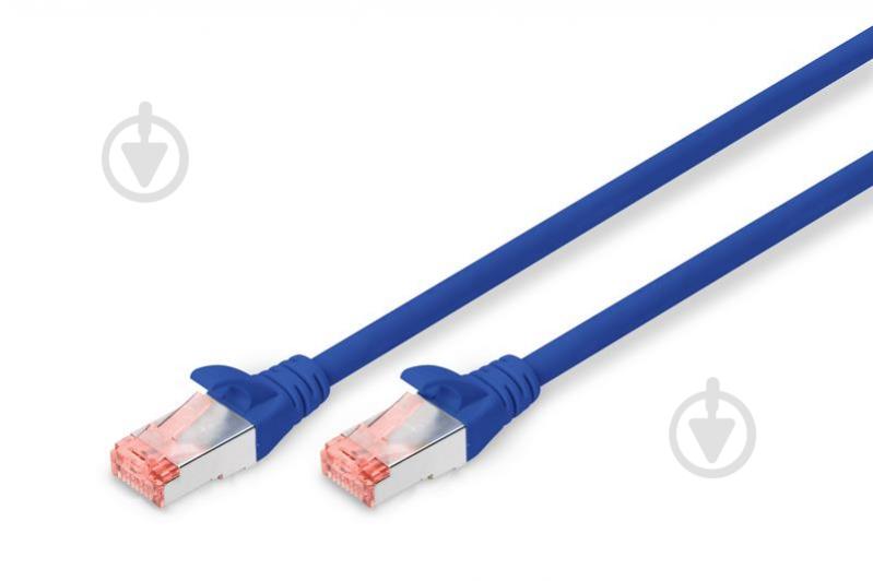 Патч-корд Digitus CAT 6 S-FTP, AWG 27/7, LSZH 0,5 м синій - фото 1