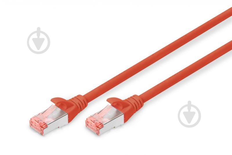 Патч-корд Digitus CAT 6 S-FTP, AWG 27/7, LSZH 0,5 м червоний - фото 1