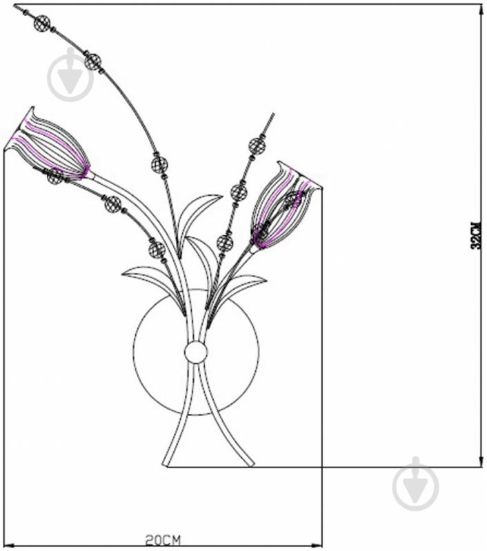Бра Vijin 2x20 Вт G4 белый Lavanda/AP2 - фото 3