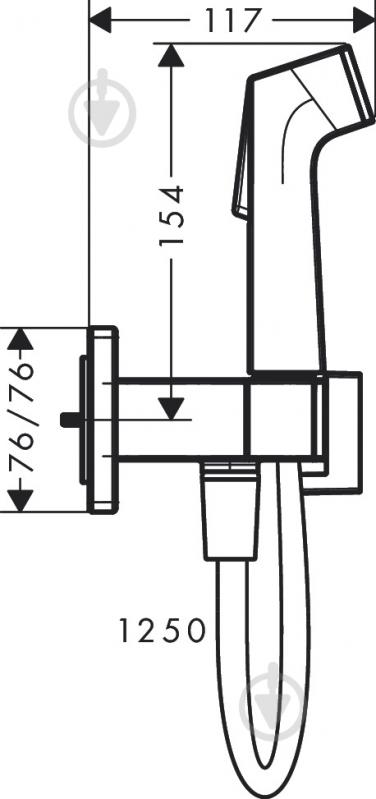 Гігієнічний душ Hansgrohe HANSGROHE E 29230670 - фото 2