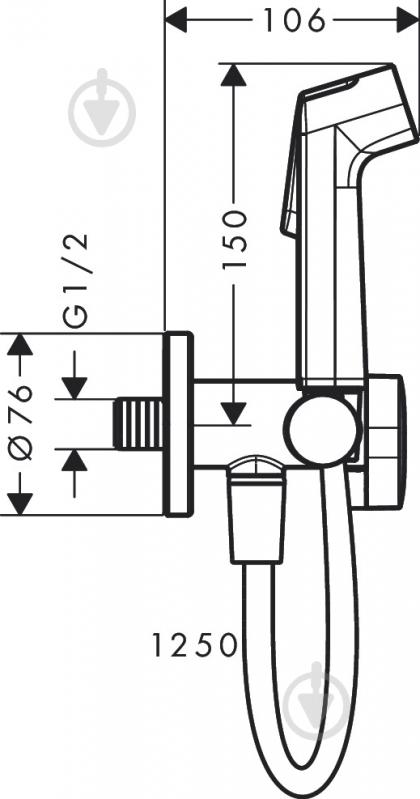 Гігієнічний душ Hansgrohe HANSGROHE E 29230700 - фото 2