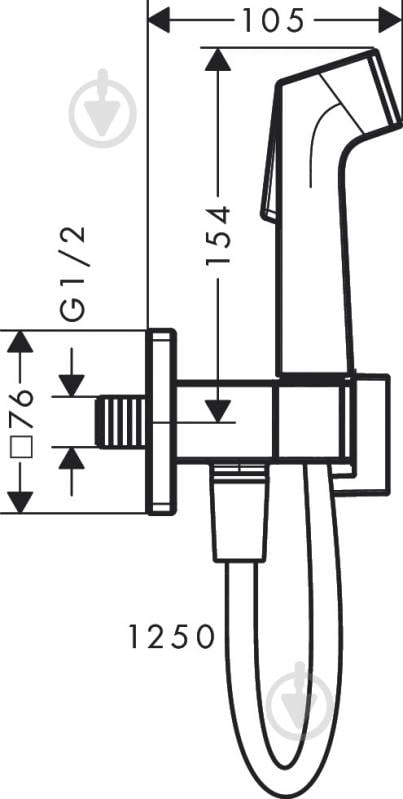 Гігієнічний душ Hansgrohe HANSGROHE E 29231700 - фото 2