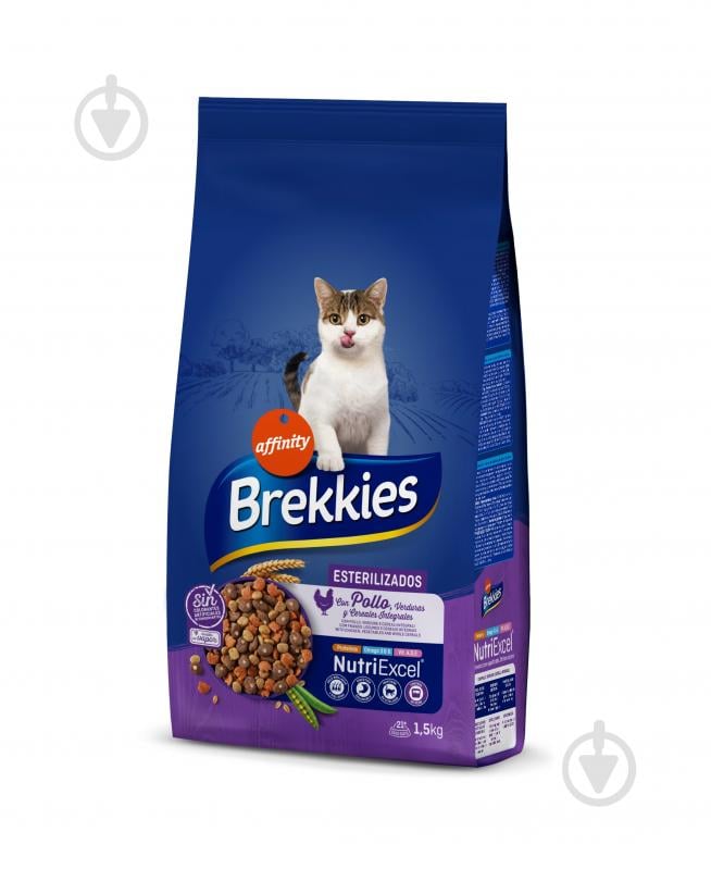 Корм Affinity Brekkies Cat Sterilized з куркою - фото 1