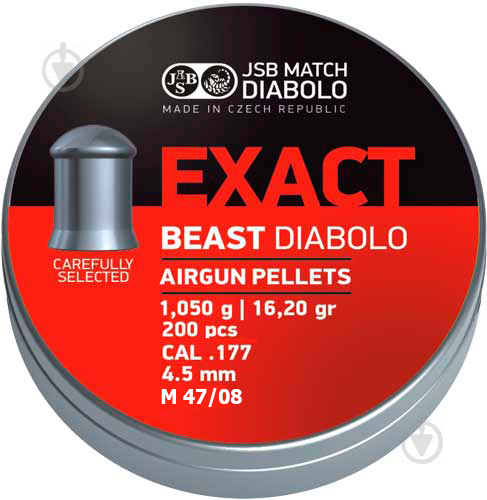 Кулі пневматичні JSB Diabolo Exact Beast 4,52 мм 1,05 г 200 шт. - фото 