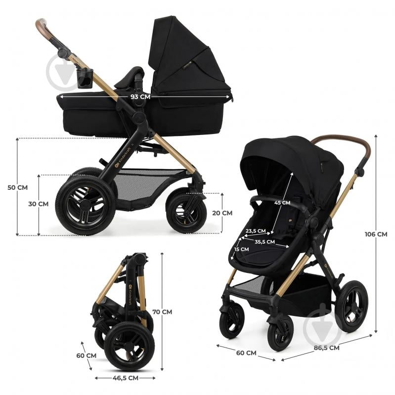 Коляска 3 в 1 Kinderkraft Moov 2 Air Pure Black (KSMOOV02BLK0000) - фото 14